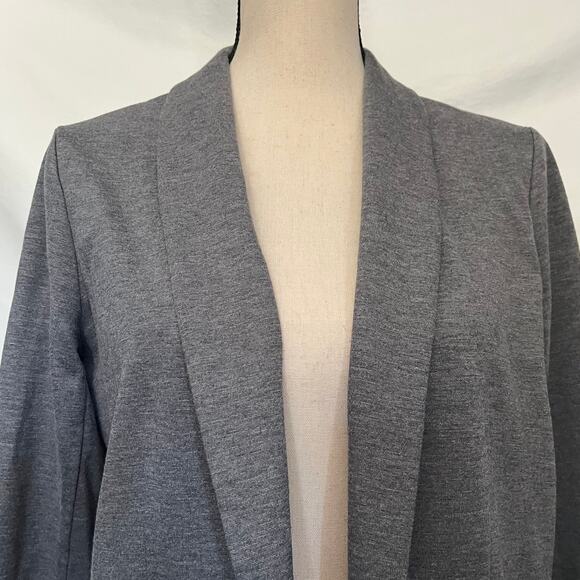 Leith Open Front Cardigan Womens Jacket Size S Gray Scandi Minimal Clean Girl - Picture 2 of 10